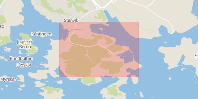 Karta som med röd fyrkant ramar in Femöre, Oxelösund, Södermanlands län