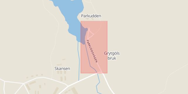 Karta som med röd fyrkant ramar in Östergötland, Parkuddsvägen, Finspång, Folkborgsvägen, Norrköping, Vadstenavägen, Motala, Urbergsgatan, Östergötlands län