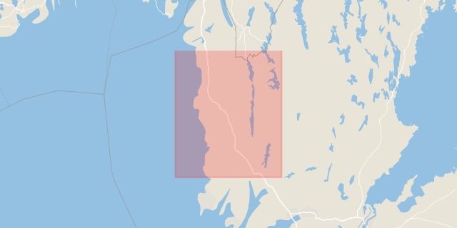 Karta som med röd fyrkant ramar in Tanum, Västra Götalands län