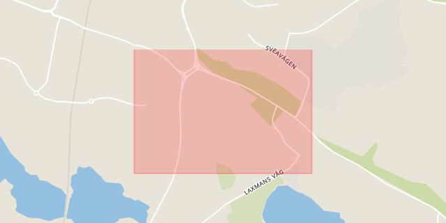 Karta som med röd fyrkant ramar in Rosenholm, Katrineholm, Södermanlands län