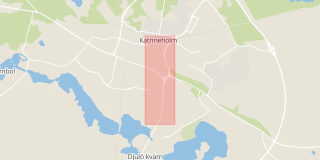 Karta som med röd fyrkant ramar in Vasavägen, Katrineholm, Södermanlands län