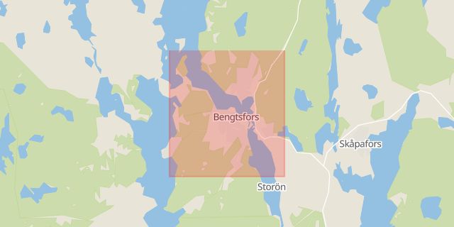 Karta som med röd fyrkant ramar in Bengtsfors, Ånäsvägen, Timmervägen, Skogsholmsvägen, Västra götalands län, Västra Götalands län