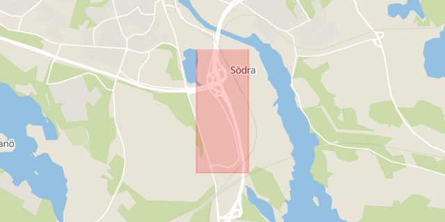 Karta som med röd fyrkant ramar in Verkstadsvägen, Södertälje, Stockholms län