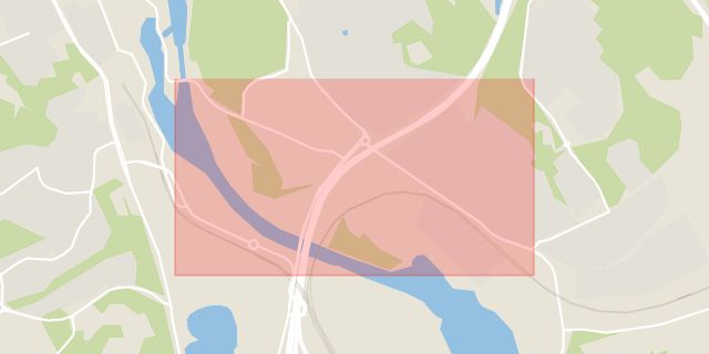 Karta som med röd fyrkant ramar in Grödingevägen, Södertälje, Stockholms län