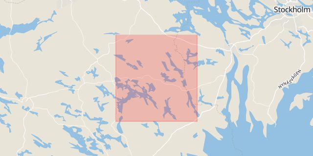 Karta som med röd fyrkant ramar in Södermanland, Gnesta Kommun, Nyköping, Södermanlands län