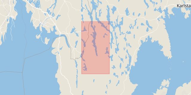Karta som med röd fyrkant ramar in Dals-ed, Västra Götalands län