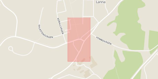 Karta som med röd fyrkant ramar in Lanna, Lekeberg, Örebro län