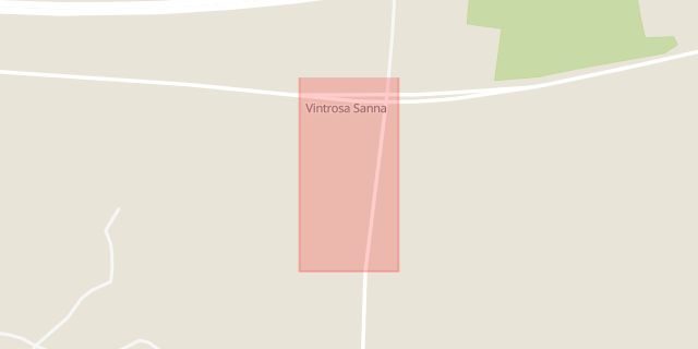 Karta som med röd fyrkant ramar in Sanna, Vintrosa, Örebro, Örebro län