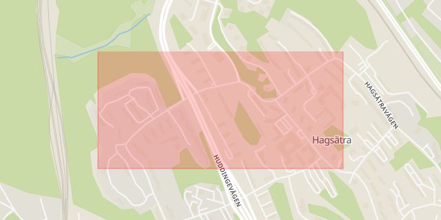 Karta som med röd fyrkant ramar in Ågesta, Glanshammarsgatan, Stockholm, Stockholms län