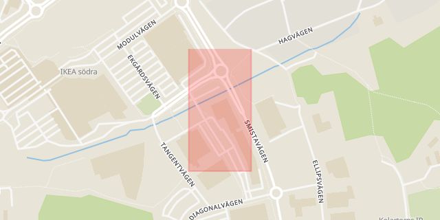 Karta som med röd fyrkant ramar in Skärholmen, Sova, Stockholm, Stockholms län