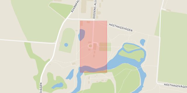 Karta som med röd fyrkant ramar in Karlslund, Örebro, Örebro län