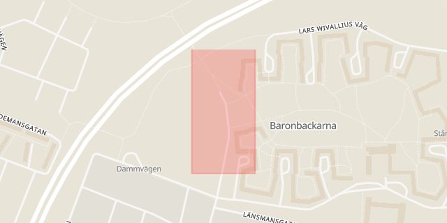 Karta som med röd fyrkant ramar in Mikaelskyrkan, Örebro, Örebro län