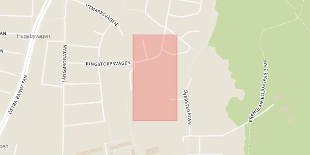 Karta som med röd fyrkant ramar in Rynninge, Örebro, Örebro län