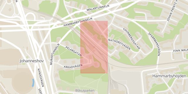Karta som med röd fyrkant ramar in Skärmarbrink, Stockholm, Stockholms län