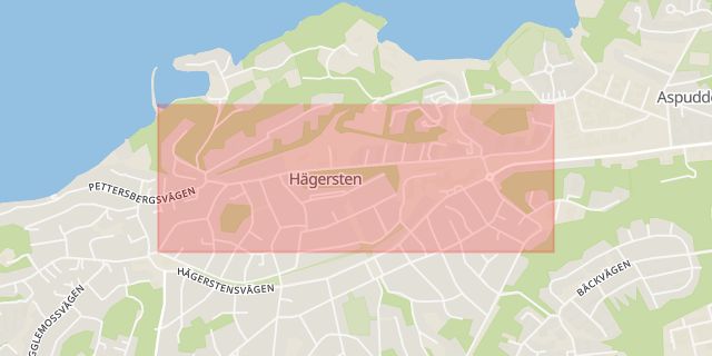 Karta som med röd fyrkant ramar in Axelsberg, Selmedalsvägen, Stockholm, Stockholms län