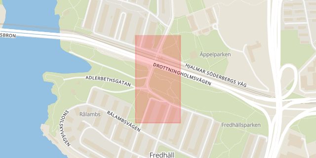 Karta som med röd fyrkant ramar in Kjolen, Stockholm, Stockholms län