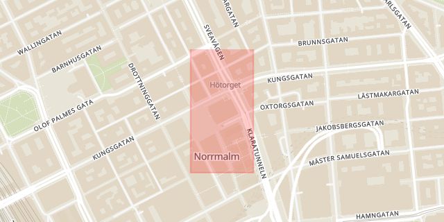 Karta som med röd fyrkant ramar in Konserthuset, Sveavägen, Vasagatan, Hötorget, Stockholm, Stockholms län