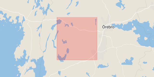 Karta som med röd fyrkant ramar in Lekeberg, Örebro län