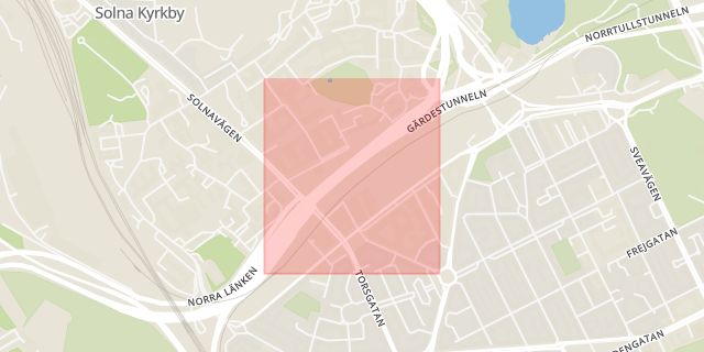 Karta som med röd fyrkant ramar in Gävlegatan, Stockholm, Stockholms län