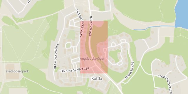 Karta som med röd fyrkant ramar in Gångsätra, Lidingö, Stockholms län