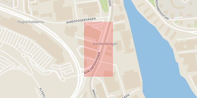 Karta som med röd fyrkant ramar in Skidåkaren, Åre, Stockholms län