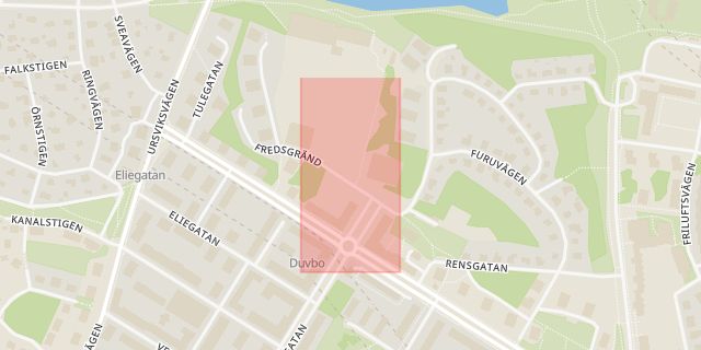 Karta som med röd fyrkant ramar in Sundbybergs Ip, Sundbyberg, Stockholms län
