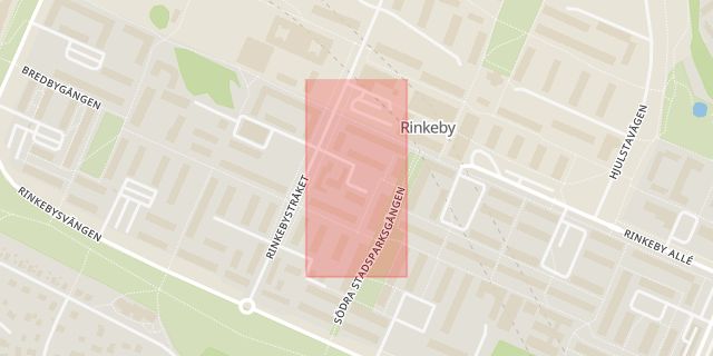 Karta som med röd fyrkant ramar in Ljungbyplan, Stockholm, Stockholms län
