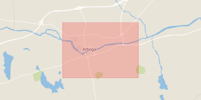 Karta som med röd fyrkant ramar in Arboga Kommun, Arboga, Västmanlands län