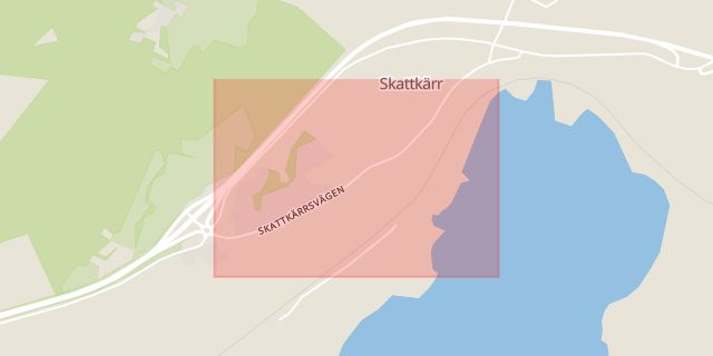 Karta som med röd fyrkant ramar in Skattkärr, Karlstad, Värmlands län