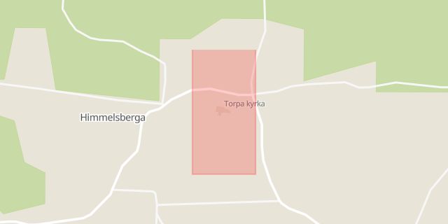 Karta som med röd fyrkant ramar in Torpa, Kungsör, Västmanlands län