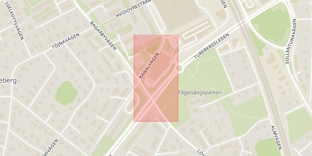 Karta som med röd fyrkant ramar in Skåne, Sollentuna, Stockholms län