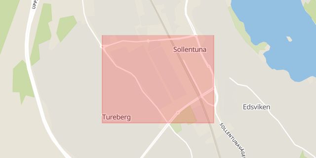 Karta som med röd fyrkant ramar in Järva, Sollentuna, Tensta, Husby, Akalla, Kista, Tureberg, Stockholm, Stockholms län