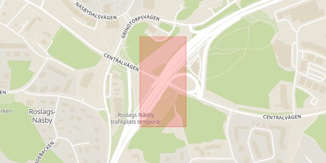 Karta som med röd fyrkant ramar in Trafikplats Kista, Stockholm, Stockholms län