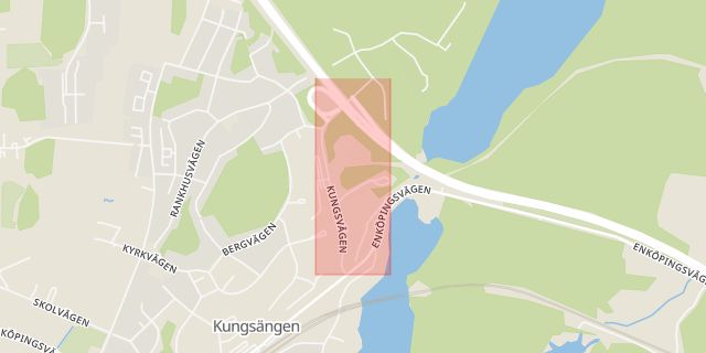 Karta som med röd fyrkant ramar in Kungs, Upplands-Bro, Stockholms län