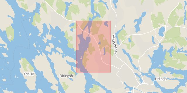 Karta som med röd fyrkant ramar in Järfälla Kommun, Masten, Järfälla, Stockholms län