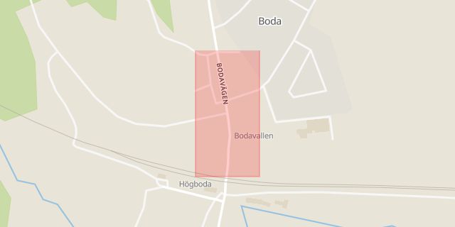 Karta som med röd fyrkant ramar in Högboda, Karlstad, Värmlands län