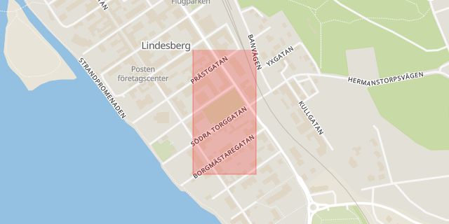 Karta som med röd fyrkant ramar in Lindesbergs Kommun, Lindesberg, Örebro län