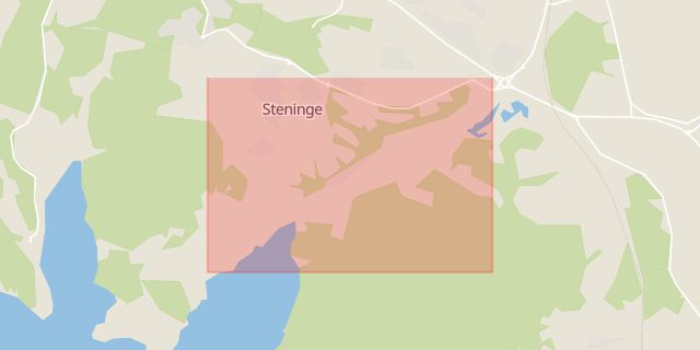 Karta som med röd fyrkant ramar in Steninge Allé, Sigtuna, Stockholms län