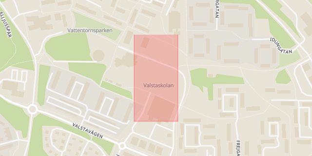 Karta som med röd fyrkant ramar in Märsta, Valsta, Sigtuna, Stockholms län