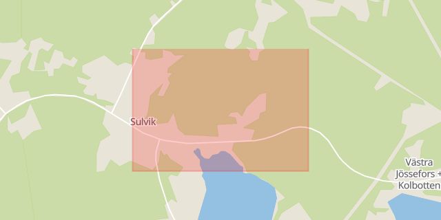 Karta som med röd fyrkant ramar in Sulvik, Arvika, Värmlands län