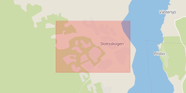 Karta som med röd fyrkant ramar in Skokloster, Håbo, Uppsala län