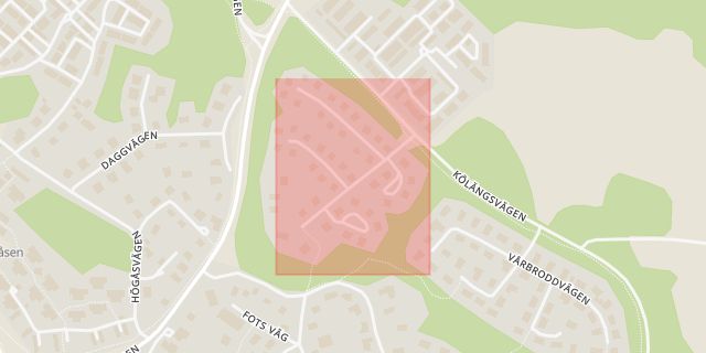 Karta som med röd fyrkant ramar in Ängskavlevägen, Uppsala, Knivsta, Uppsala län