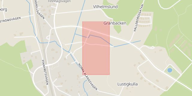 Karta som med röd fyrkant ramar in Knivsta Kommun, Lustigkulla, Kallkällevägen, Bastbolsvägen, Uppsala, Stockholm, Knivsta, Uppsala län