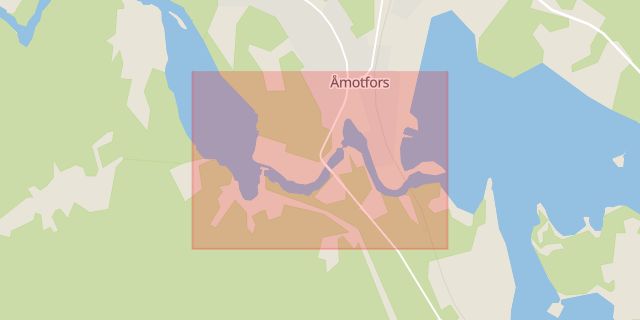 Karta som med röd fyrkant ramar in Åmotfors, Eda, Värmlands län