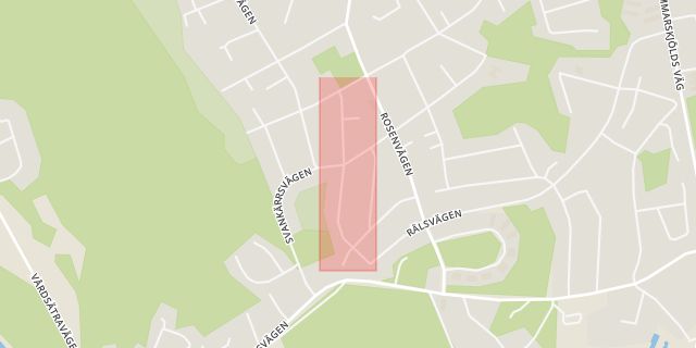 Karta som med röd fyrkant ramar in Sunnersta, Blomstervägen, Uppsala, Uppsala län