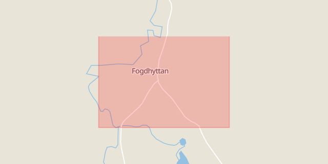 Karta som med röd fyrkant ramar in Fogdhyttan, Filipstad, Värmlands län
