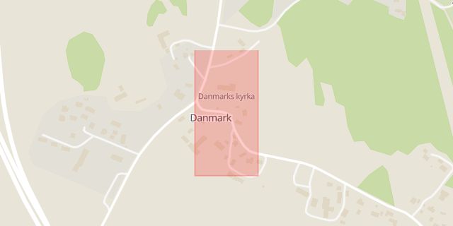 Karta som med röd fyrkant ramar in Danmark, Uppsala, Uppsala län