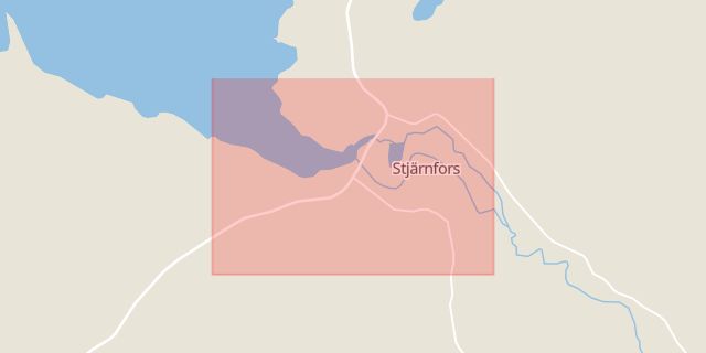 Karta som med röd fyrkant ramar in Stjärnfors, Ljusnarsberg, Örebro län