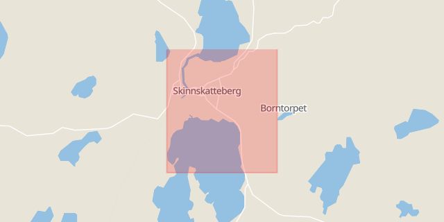 Karta som med röd fyrkant ramar in Skinnskatteberg, Västmanlands län