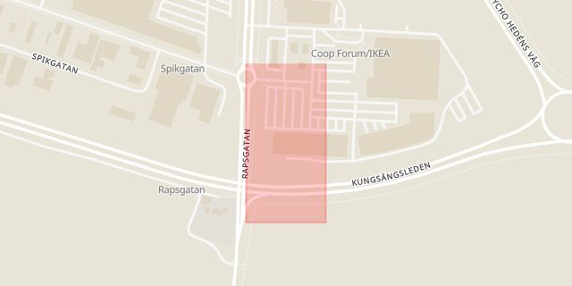 Karta som med röd fyrkant ramar in Knivsta Kommun, Rusta, Boländerna, Uppsala, Knivsta, Uppsala län